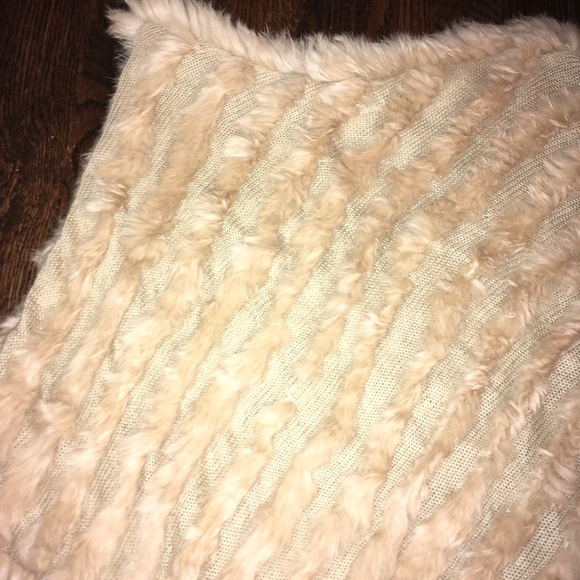 Lord and Taylor Rabbit Fur Poncho - Picture 2 of 8